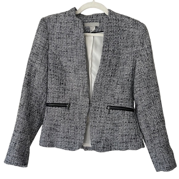 H&M Jackets & Blazers - H&M tweed fitted jacket size 8